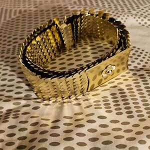 Gold Metal Belt with Flower Detail